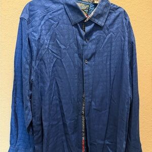 Robert Graham Royal Blue Shirt Classic Fit Size 3XL